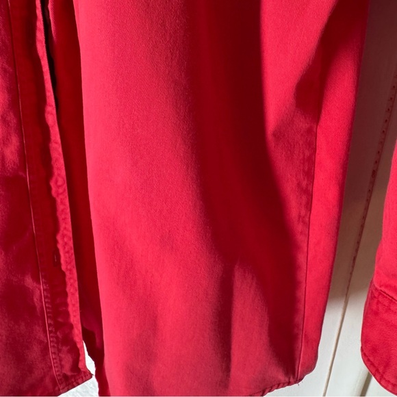 Vintage Details Express Women's Red Button-Down Oversized Shirt - Picture 3 of 11